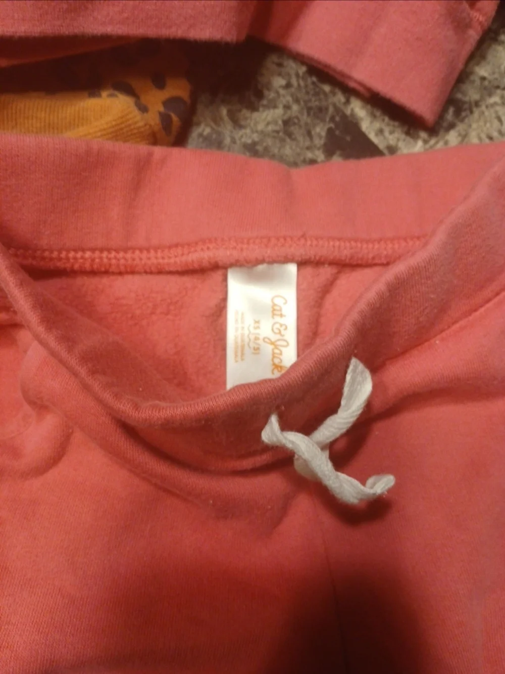 Cat & Jack Girls Orange Leopard Hoodie Set and Pink Owl Hoodie Set